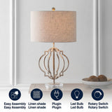 Celia 27.5" Metal LED Table Lamp White Wash – ICONS