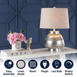 Ziggy 24" Resin LED Table Lamp Antique Silver – ICONS