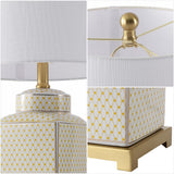 Cleo 21.5" Ceramic/Metal Ginger Jar LED Table Lamp