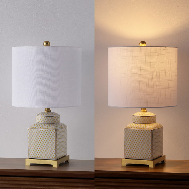 Cleo 21.5" Ceramic/Metal Ginger Jar LED Table Lamp