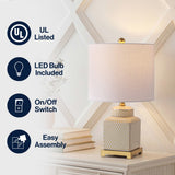 Cleo 21.5" Ceramic/Metal Ginger Jar LED Table Lamp