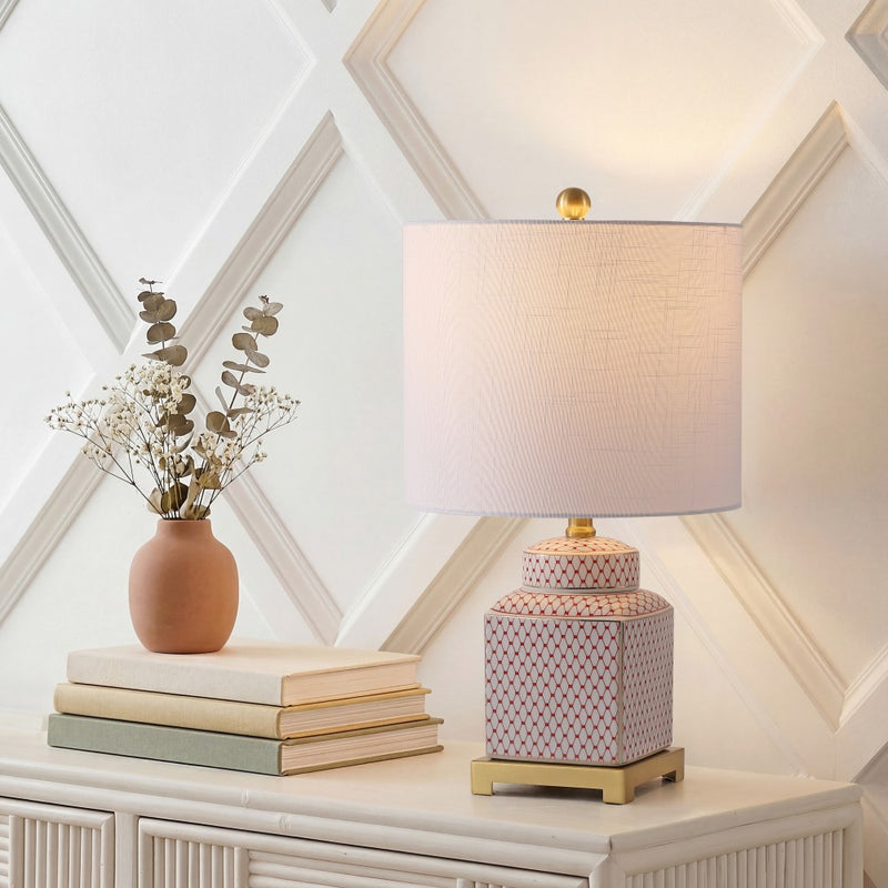 Cleo 21.5" Ceramic/Metal Ginger Jar LED Table Lamp