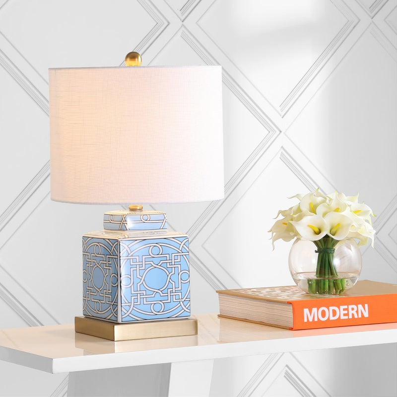 Catherine 22" Ceramic/Metal Ginger Jar LED Table Lamp - JONATHAN Y