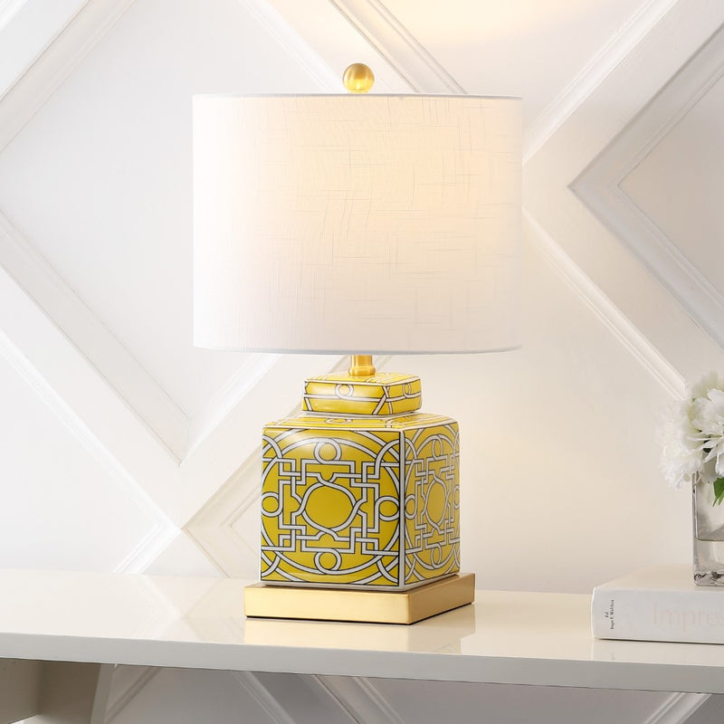 Catherine 22" Ceramic/Metal Ginger Jar LED Table Lamp - JONATHAN Y