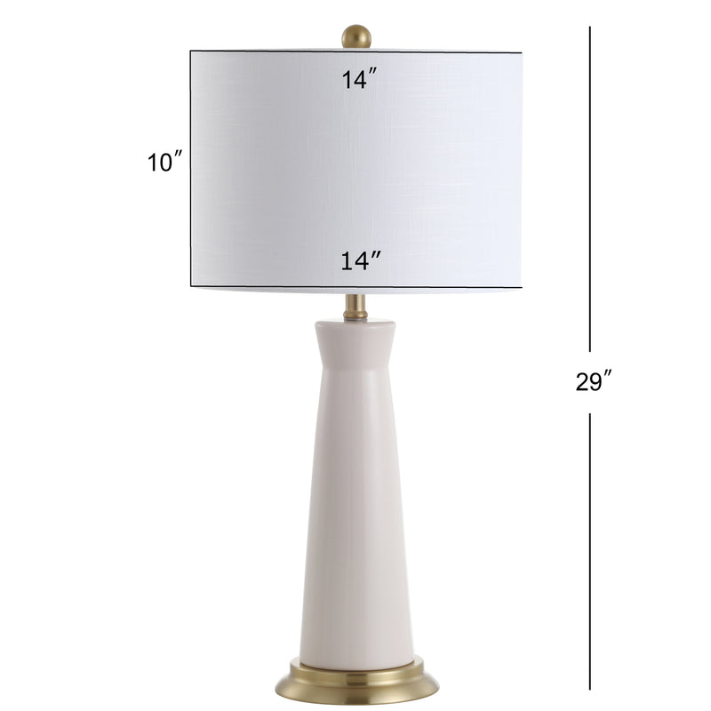 Hartley 29" Ceramic Column LED Table Lamp - JONATHAN Y