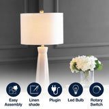 Hartley 29" Ceramic Column LED Table Lamp Cream – ICONS
