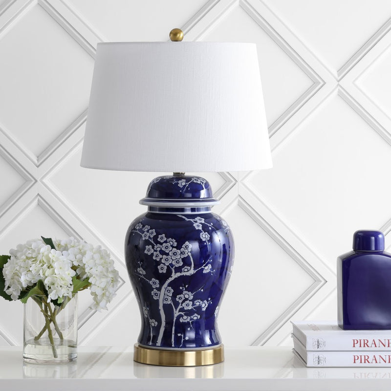 Gracie 29.5" Ginger Jar Ceramic/Metal LED Table Lamp - JONATHAN Y