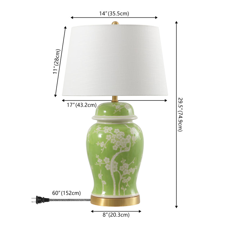 Gracie 29.5" Ginger Jar Ceramic/Metal LED Table Lamp - JONATHAN Y