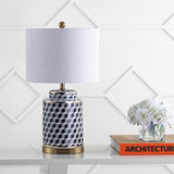 Ellie 24.5" Tumbling Block Ceramic/Metal LED Table Lamp - JONATHAN Y