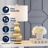 Vienna 25.5" Ceramic LED Table Lamp Gold/Brass Gold – ICONS