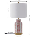 Diana 23.5" Ginger Jar Ceramic/Metal LED Table Lamp