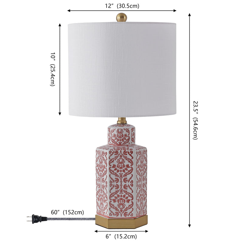 Diana 23.5" Ginger Jar Ceramic/Metal LED Table Lamp