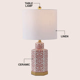 Diana 23.5" Ginger Jar Ceramic/Metal LED Table Lamp