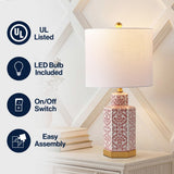 Diana 23.5" Ginger Jar Ceramic/Metal LED Table Lamp