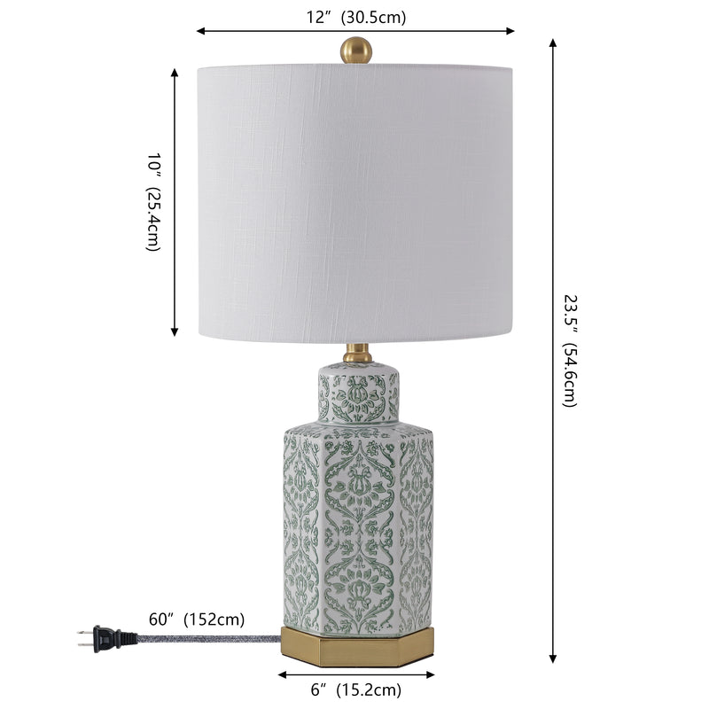 Diana 23.5" Ginger Jar Ceramic/Metal LED Table Lamp