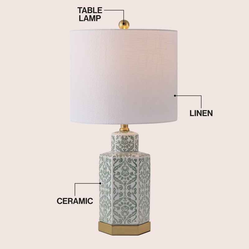 Diana 23.5" Ginger Jar Ceramic/Metal LED Table Lamp