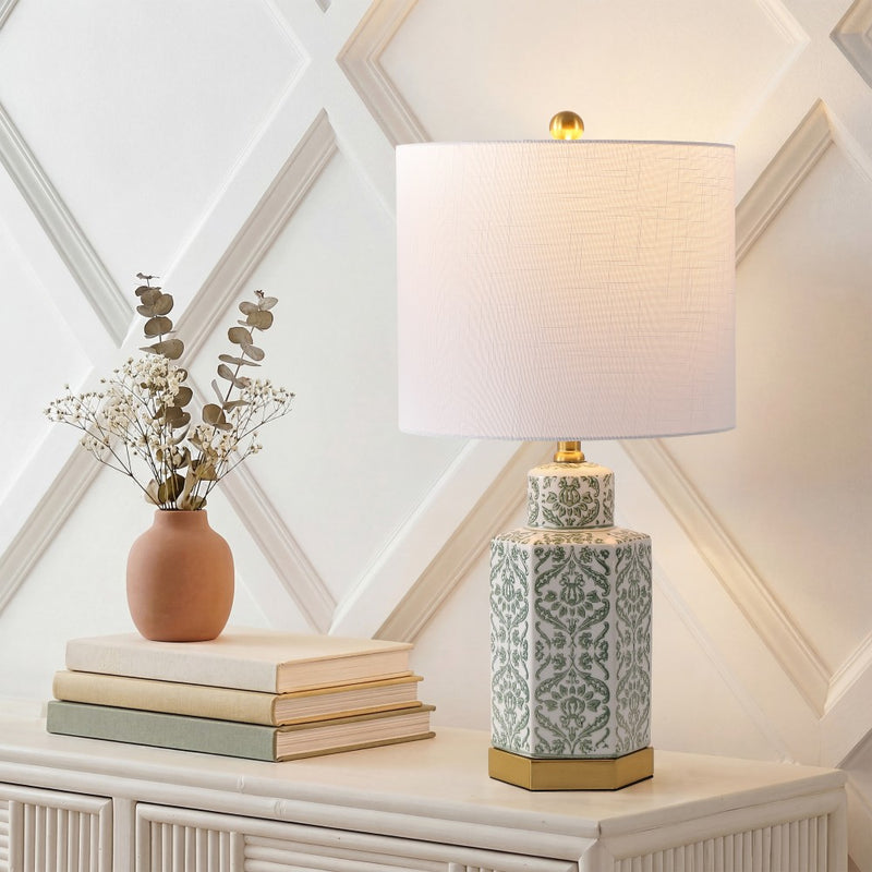 Diana 23.5" Ginger Jar Ceramic/Metal LED Table Lamp