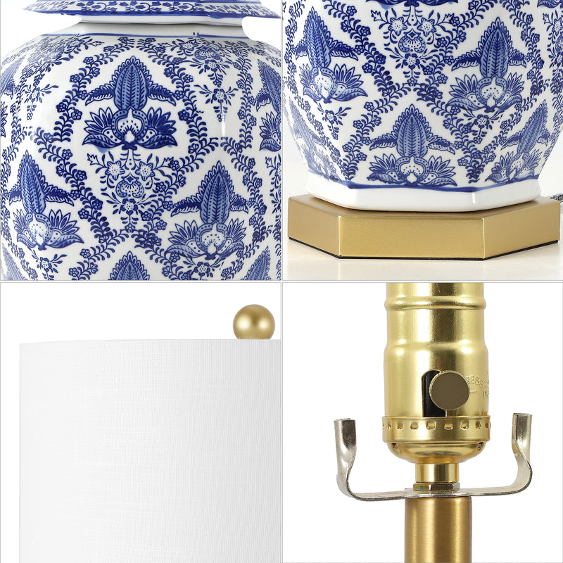 Gretchen 25" Ginger Jar Ceramic/Metal LED Table Lamp