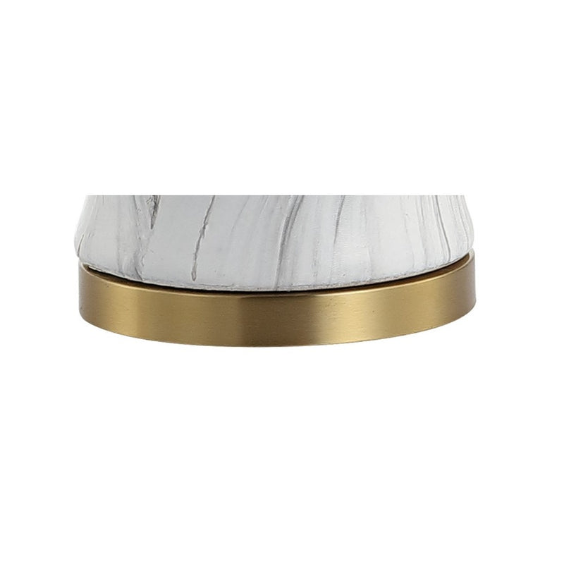 Prague 28" Ceramic Marble LED Table Lamp - JONATHAN Y