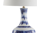 Tucker 30.5" Striped Ceramic/Metal LED Table Lamp - JONATHAN Y