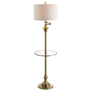 Cora 60" Metal/Glass LED Side Table and Floor Lamp - JONATHAN Y