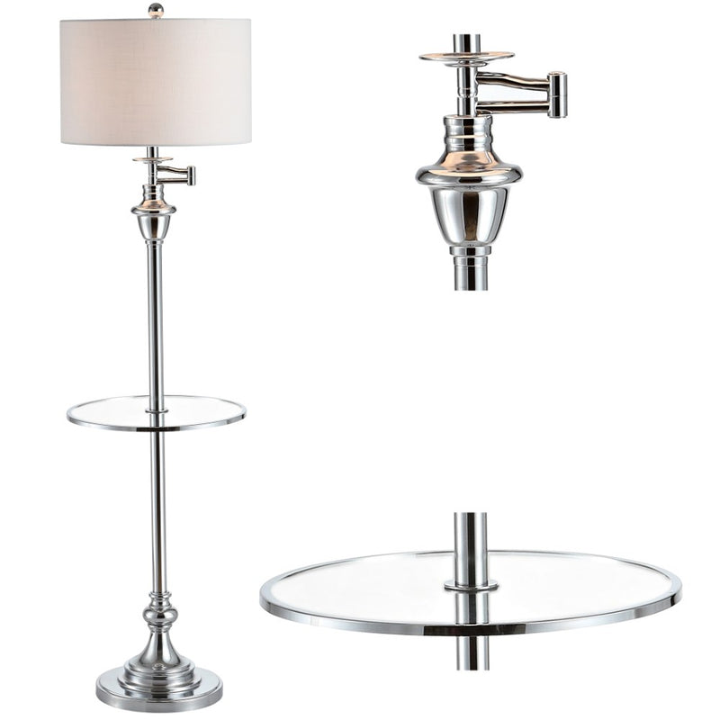 Cora 60" Metal/Glass LED Side and Floor Lamp