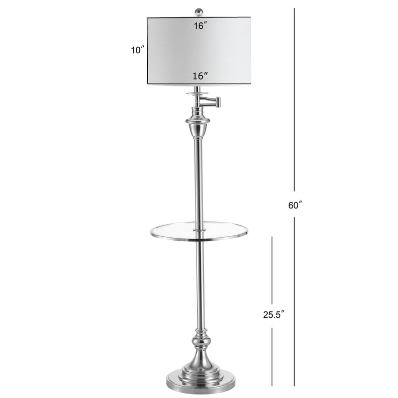Cora 60" Metal/Glass LED Side and Floor Lamp