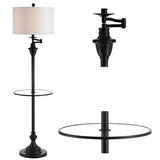 Cora 60" Metal/Glass LED Side and Floor Lamp