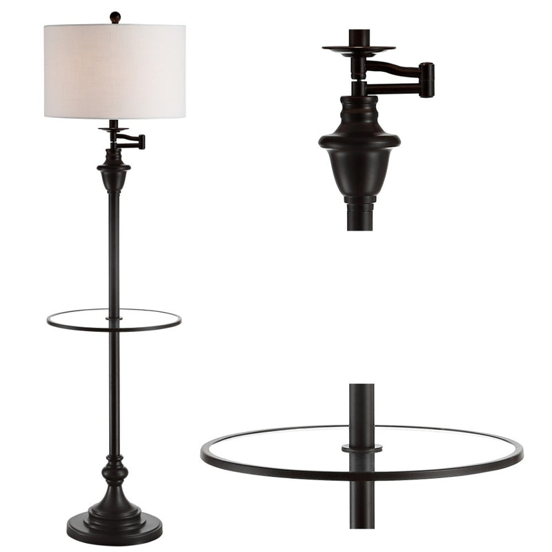 Cora 60" Metal/Glass LED Side and Floor Lamp