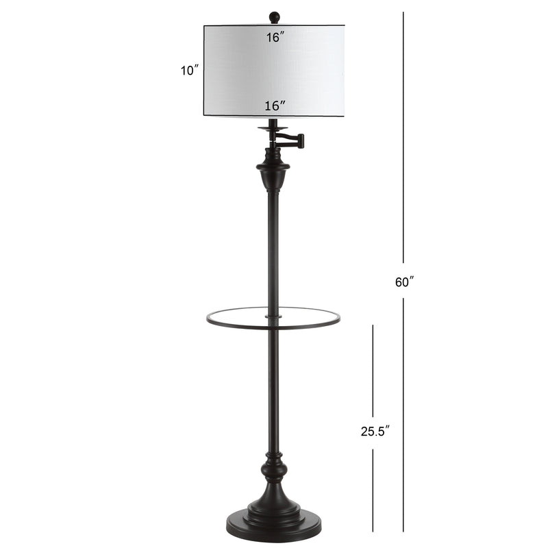 Cora 60" Metal/Glass LED Side and Floor Lamp