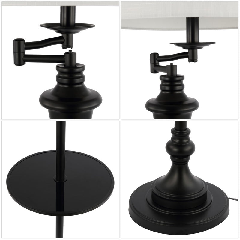 Cora 60" Metal/Glass LED Side and Floor Lamp