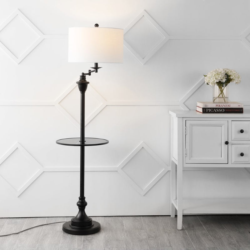 Cora 60" Metal/Glass LED Side and Floor Lamp