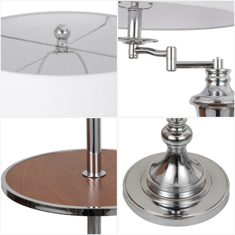 Cora 60" Metal/Glass LED Side and Floor Lamp