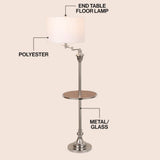 Cora 60" Metal/Glass LED Side and Floor Lamp