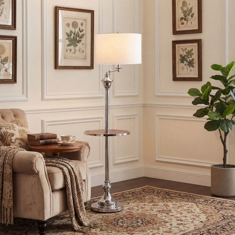 Cora 60" Metal/Glass LED Side and Floor Lamp