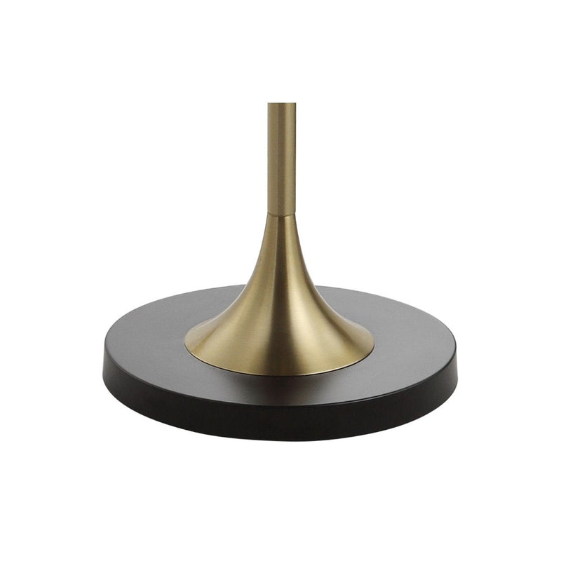 Luce 59" Metal/Wood LED Floor Lamp with Table