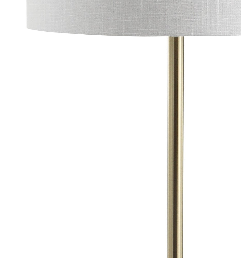 Luce 59" Metal/Wood LED Floor Lamp with Table