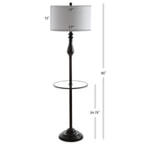Laine 60" Metal/Glass LED Side Table and Floor Lamp - JONATHAN Y