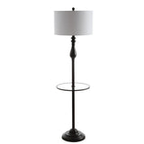 Laine 60" Metal/Glass LED Side Table and Floor Lamp - JONATHAN Y