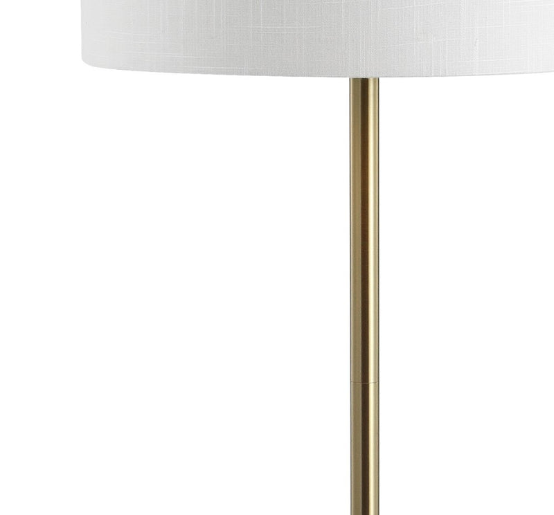 Charles 59" Metal/Glass LED Side Table and Floor Lamp