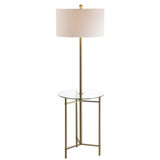 Charles 59" Metal/Glass LED Side Table and Floor Lamp