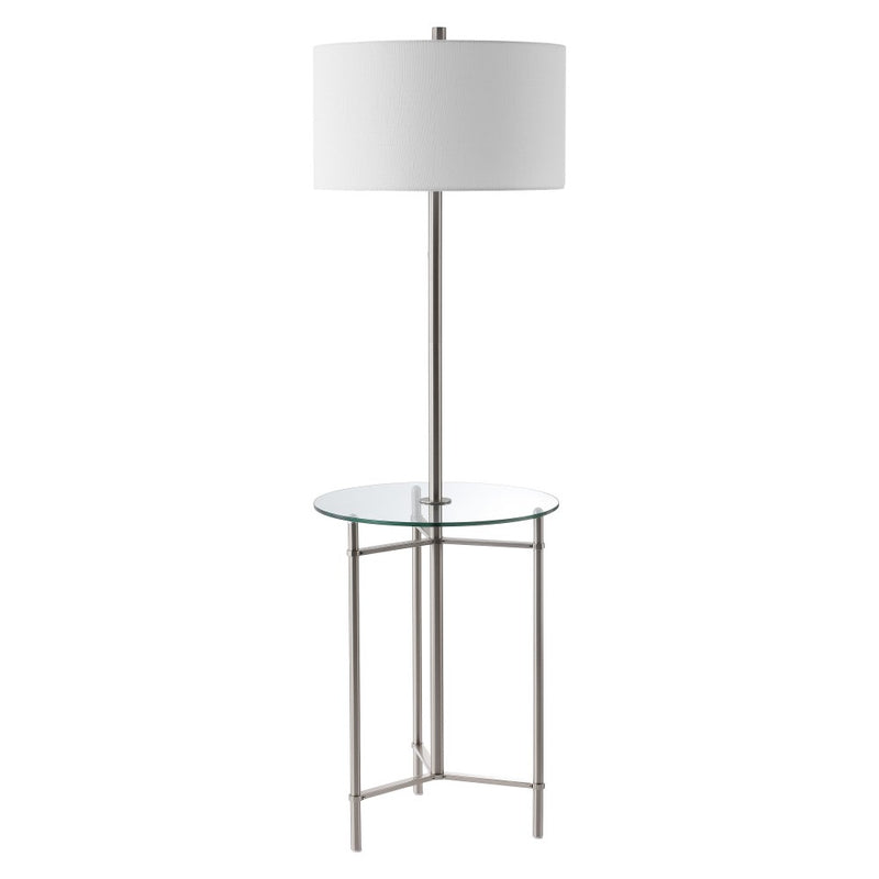 Charles 59" Metal/Glass LED Side Table and Floor Lamp