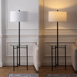 Charles 59" Metal/Glass LED Side Table and Floor Lamp