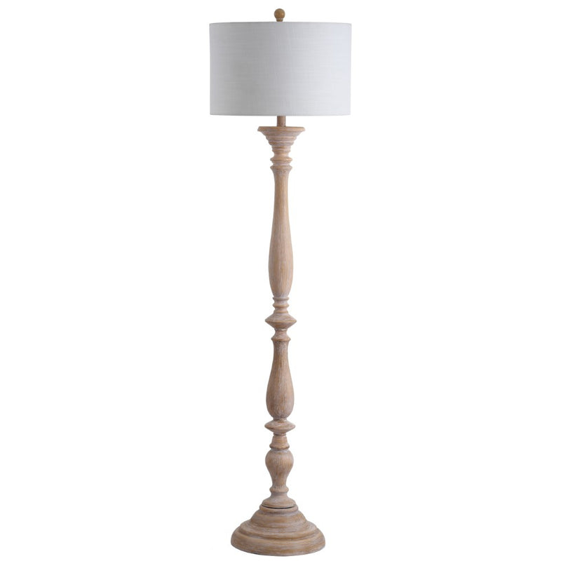 Trisha 61.5" Resin Spindle LED Floor Lamp - JONATHAN Y
