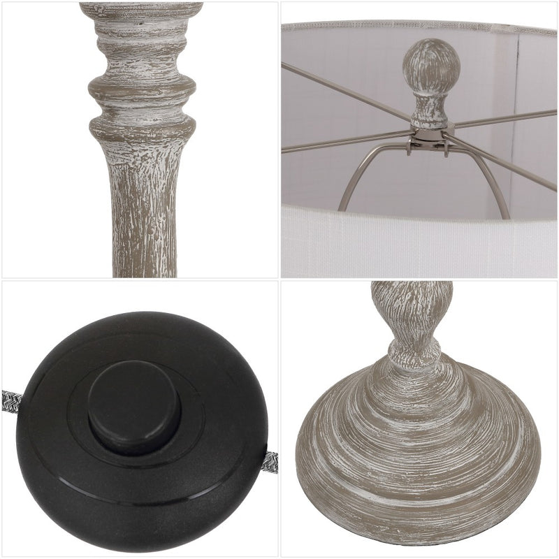 Trisha 61.5" Resin Spindle LED Floor Lamp