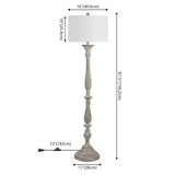 Trisha 61.5" Resin Spindle LED Floor Lamp