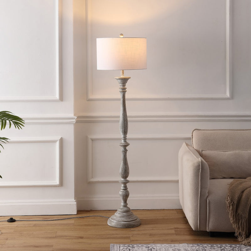 Trisha 61.5" Resin Spindle LED Floor Lamp