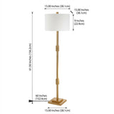 Windsor 61.5" Resin/Metal LED Floor Lamp Gold Leaf – DIM