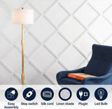Windsor 61.5" Resin/Metal LED Floor Lamp Gold Leaf – ICONS