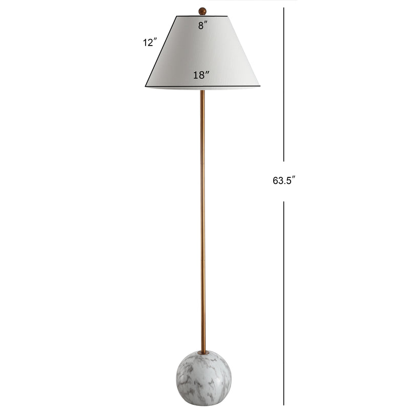 Miami 63.5" Minimalist Resin/Metal LED Floor Lampite - JONATHAN Y